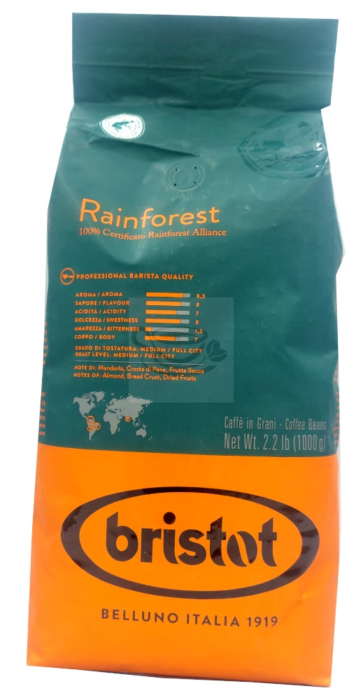 Bristot Rainforest 1kg Coffee Beans 3 Bristot Rainforest 1kg Coffee Beans