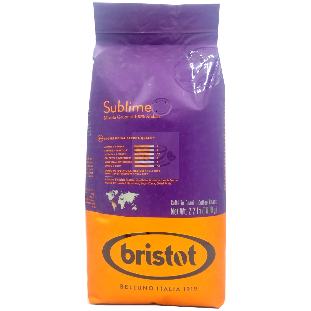 Bristot Sublime 100% Arabica 1kg Coffee Beans 4 Bristot Sublime 100% Arabica 1kg Coffee Beans - Image 2